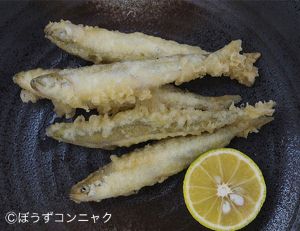 クリックで拡大表示 ワカサギの天ぷら
