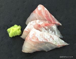 クリックで拡大表示 ヘダイの刺身