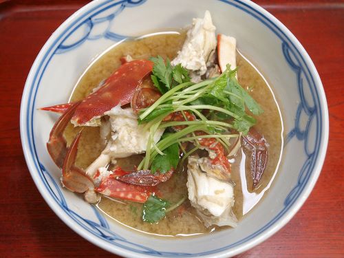 クリックで拡大表示 ガザミのみそ汁