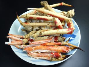 クリックで拡大表示 タカアシガニの蒸しがに