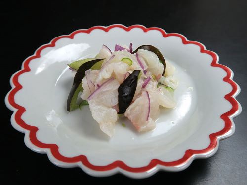 クリックで拡大表示 アオハタのセビチェ