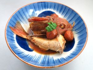 クリックで拡大表示 カナガシラの煮つけ