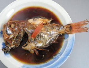 クリックで拡大表示 ヒウチダイの煮つけ