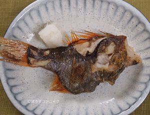 クリックで拡大表示 ヒウチダイの塩焼き
