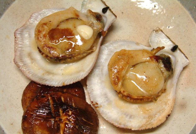 エゾキンチャクガイの焼き貝