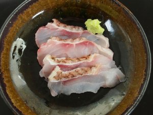 コブダイの皮霜造り