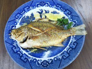 ヤマトイトヒキサギのバター焼き