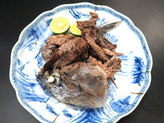 ヒラソウダの塩ゆで