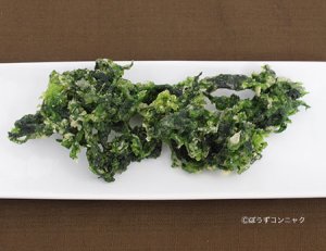 ヒロハノヒトエグサの天ぷら