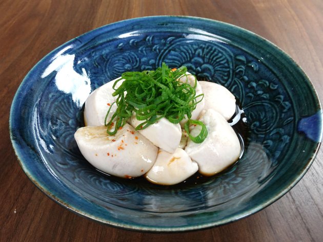 ボラ白子のゆでポン酢