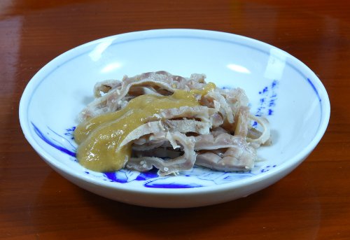 チュウの塩ゆで（マダラの胃袋の塩ゆで）