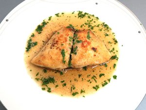 シロヒラスのソテー