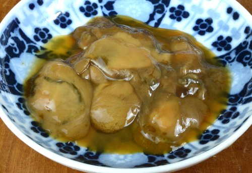 オオガイのわたの醤油漬け