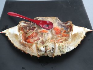 ガザミの甲羅酒