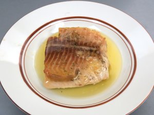 ブラウントラウトのコンフィ
