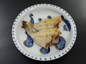 シマハギの塩焼き