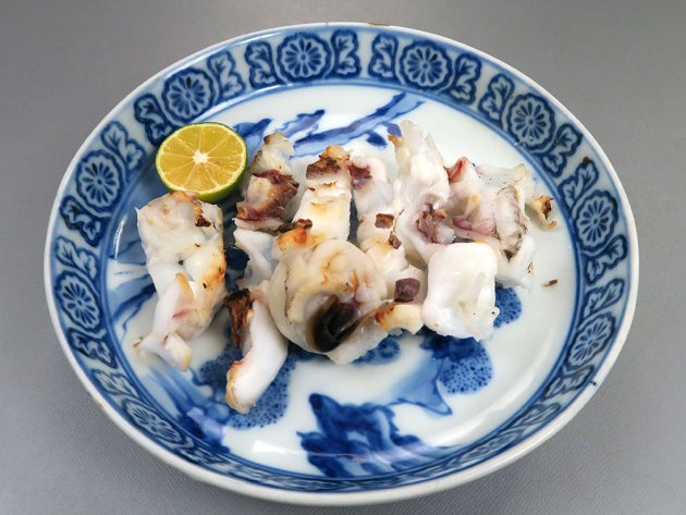 アオリイカの塩焼き
