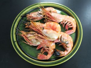 ボタンエビの塩焼き