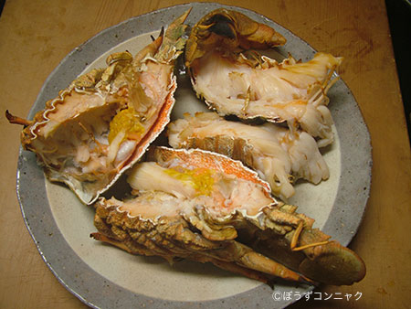 セミエビの塩ゆで