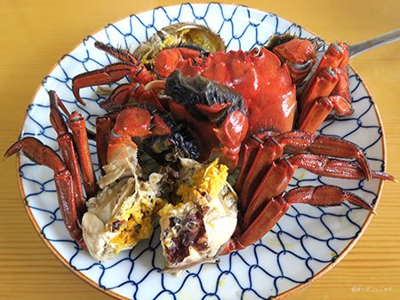 モクズガニの川蟹煮