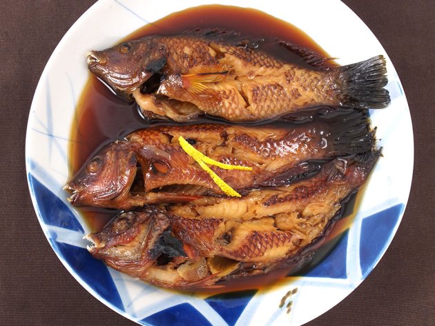 ホシササノハベラの煮つけ