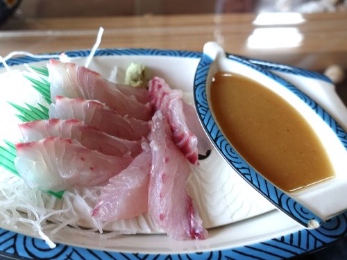 クロダコの刺身（グレの刺身、クロの刺身）