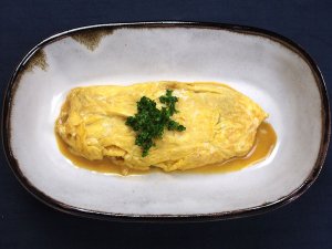 キタムラサキウニのオムレツ