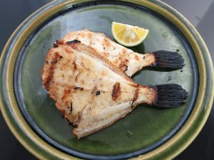 カワハギの酒焼き