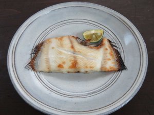 ヒラトンマーの塩焼き