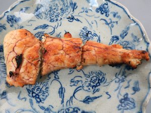 石ガレイの真子の塩焼き