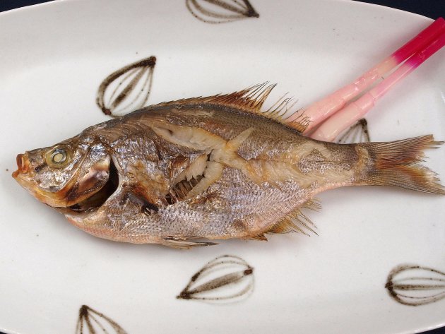 ウミタナゴの塩焼き