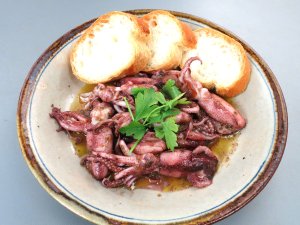 ジンドウイカのオリーブオイル焼き