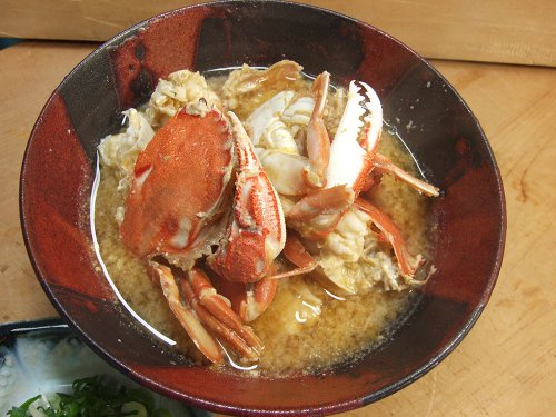 ヒラツメガニのみそ汁