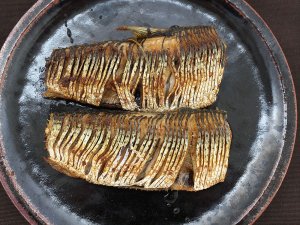 コノシロのごま油焼き