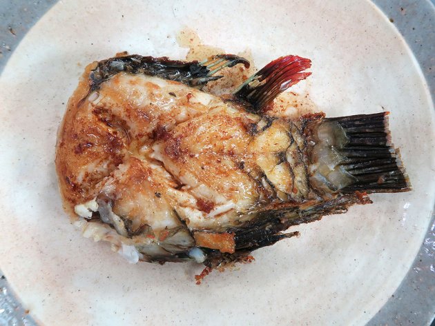 ミツバモチノウオのバター焼き