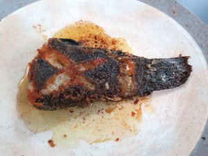 カンムリベラのバター焼き