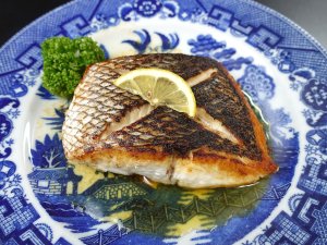 アオチビキのバター焼き