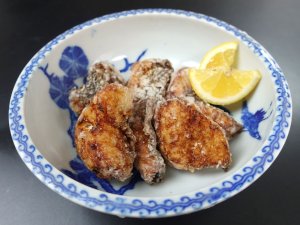 アオチビキの竜田揚げ
