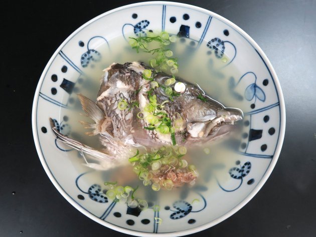 アオチビキの酒塩煮