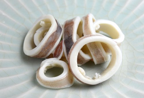 スルメイカの湯引き