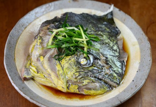 シイラの蒸し魚