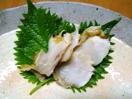 ヒラサザエの刺身