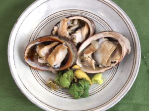クリックで拡大表示 イボアナゴの刺身