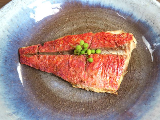 ウミヒゴイの酒焼き