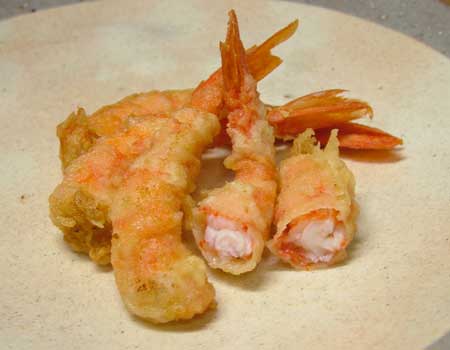 オオミツトゲチヒロエビの天ぷら