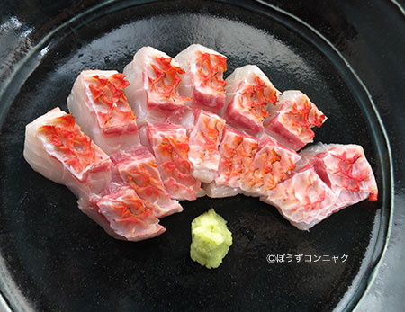ホウライヒメジの皮霜造り