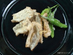 クリックで拡大表示 タチウオの天ぷら