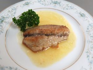 クリックで拡大表示 オニアジのムニエル