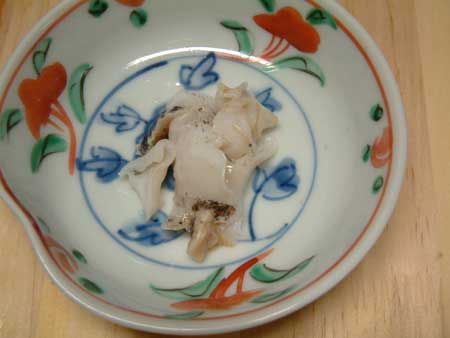 スルガバイの刺身