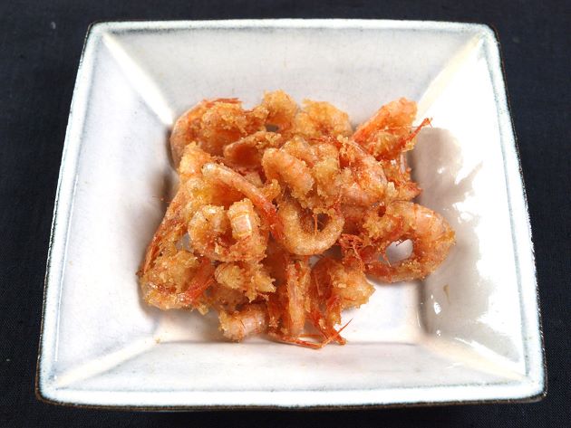 ヒメアマエビの唐揚げ